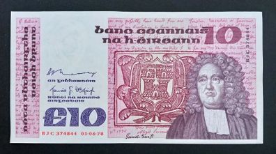 Ireland | 1978 | 10 Pounds | P.72a | BJC 374844 | EF/aUNC