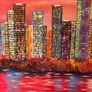 Red City original Oil Painting Image 2