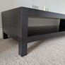 Black TV Bench with Shelf Image 2