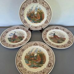 4 Plates Mason's Game Birds