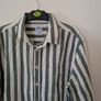 Zara Man Green Striped Overshirt Size XL Image 3