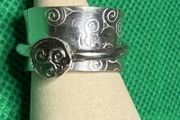 Handmade sterling silver spinner ring. Size P&amp;1/2