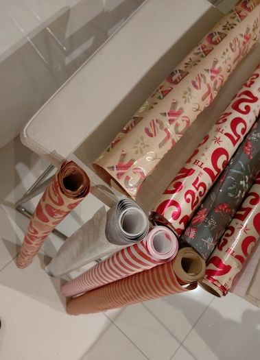 Christmas wrapping rolls