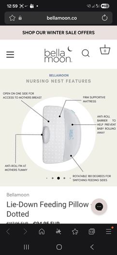 Bellamoon Lie Down Feeding Pillow