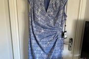 Adrianna Papell ladies cornflower blue and silver dress