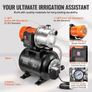 745 W(1 HP) Shallow Well Pump with Pressure Tank, 63 L/min(1000 GPH), Automatic Irrigation Water Booster Pump with 40 m(130 ft) Head Lift 1.4/2.8 bar(20/40 PSI) Pressure Switch, Image 2