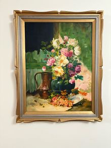 oil painting with handmade frame