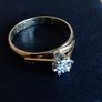 Vintage 9ct gold diamond solitaire ring size K Image 4