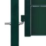 Fence Gate PVC and Steel 100x101 cm Green Image 3