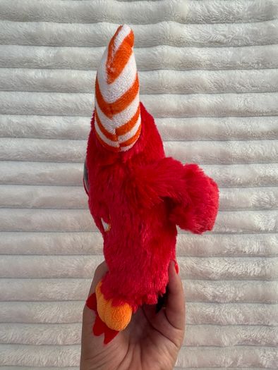 Keel Toys Monsterous Bullseye Plush Red Monster Striped Horns Halloween Used Please look at the pictures