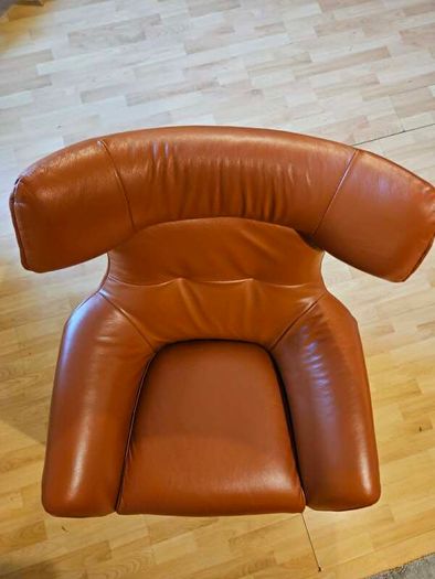 Flavio Swivel Leather Chair