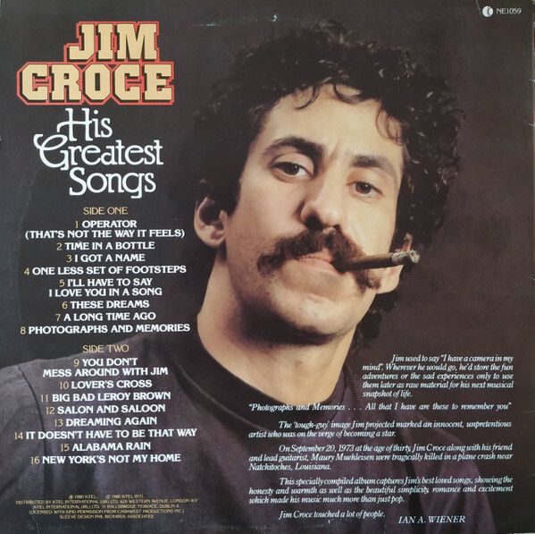 Jim Croce  His Greatest Songs Irish pressing