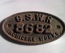 Great Southern & Western Railway carriage plate Inchicore Works Ireland GSWR