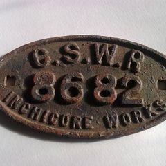 Great Southern & Western Railway carriage plate Inchicore Works Ireland GSWR