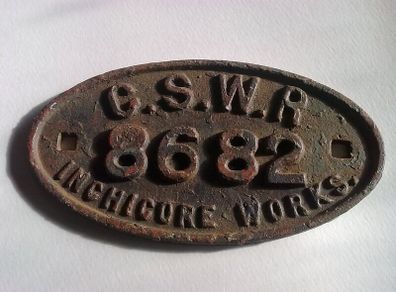 Great Southern & Western Railway carriage plate Inchicore Works Ireland GSWR