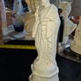 Rare Antique Biscuit Porcelain Statue of Saint Joseph, It dates from the 19th or early 20th century,  by French manufacturer Mauger & Fils Ideal for Home or Stage Movie Props Image 4