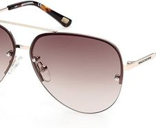 SKECHERS Unisex SE6044 Sunglasses, Gold  100% Original