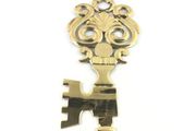 Giant Vintage brass key wall decor