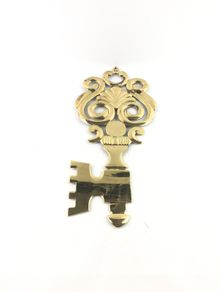Giant Vintage brass key wall decor