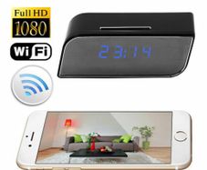 Digital Alarm Clock WIFI IP P2P Network Remote Motion Detection Mini DV DVR Hidden Spy Secret Nanny Nannies an Pair Babysitter Wireless HD Video Camera Recorder Spy Camcorder Cam Home Office Business
