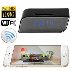 Digital Alarm Clock WIFI IP P2P Network Remote Motion Detection Mini DV DVR Hidden Spy Secret Nanny Nannies an Pair Babysitter Wireless HD Video Camera Recorder Spy Camcorder Cam Home Office Business