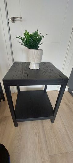 2x Black Side Tables / Bedside Lockers