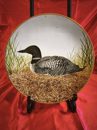 Pair vintage decorative plates
