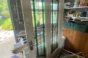 Interior door with glass panes
