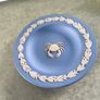 Vintage Wedgwood blue jasperware pin tray or small dish Image 4