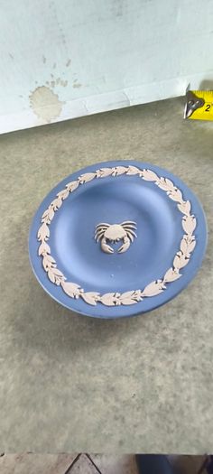 Vintage Wedgwood blue jasperware pin tray or small dish