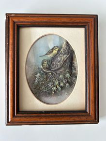 Vintage Framed Art Print Titled Sparrow by Ruane Manning