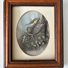 Vintage Framed Art Print Titled Sparrow by Ruane Manning