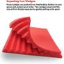 12 Pack Acoustic Foam Panels, 1" X 12" X 12" Studio Soundproof Wedge-shaped Fireproof Soundproof Liner Acoustic Treatment Foam (Red) Image 3