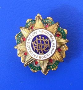 Rational Association Friendly Society (Fattorini & Sons Ltd) - membership lapel badge (c.1930)