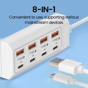 USB Hub Type C & USB A Charger Mobile Phone Travel Wall PD Quick Charger for Phones , Tablets USB Adapter