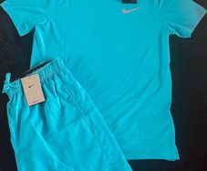Nike Miller Dri-FIT Set Blue T-Shirt & Shorts Mens Size Large