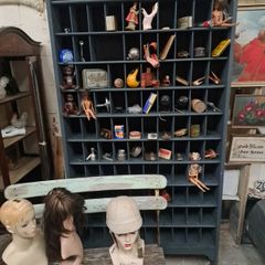 Vintage Large Wooden Pigeon Hole Cabinet