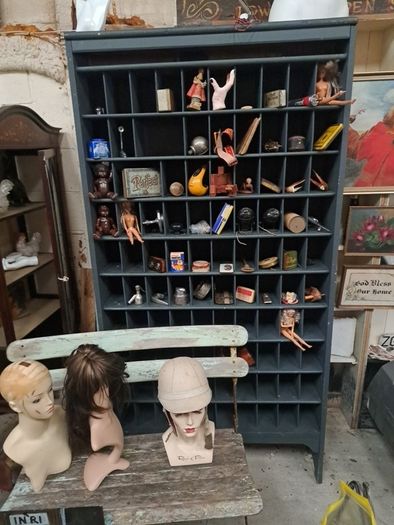 Vintage Large Wooden Pigeon Hole Cabinet