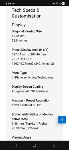Dell 24' full HD monitor