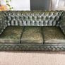 Deep Green Leather Chesterfield Sofa Image 2