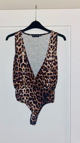 Miss Guided Animal Print Body Suit Top