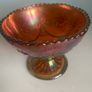 Vintage Carnival Glass Pedestal compote  dish Image 3