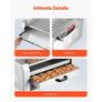 Hot Dog Roller, 30 Hot Dog 11 Rollers, Stainless Steel Sausage Grill Cooker, 2400W Hot Dog Machine with Bun Warmer, Cover, 3 Temp Control, Side Storage Box, Oil Drip Tray, for Home & Commercial Image 6