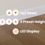 Electric Standing Desk 160 x 80 cm, Height Adjustable Desk, Sit Stand Table Image 5