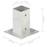 Post Anchors 4 pcs Galvanised Metal 71 mm Image 7