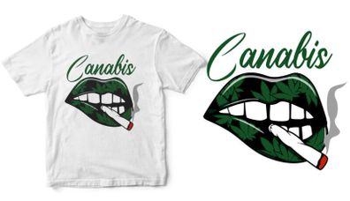 Lips canabis t-shirt
