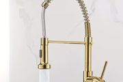 Kitchen Tap Gold Pull-Down Kitchen Faucet 360 Swivel Spout