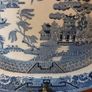 Beautiful Antique Blue and White Transferware Willow Pattern Small Platter, by D. Methven & Sons, Kirkaldy, Scotland, Circa 1847-1864 Image 4