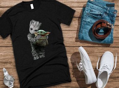 Groot Mashup Baby Yoda, Baby Yoda,The Mandalorian The Child t-shirt tee top