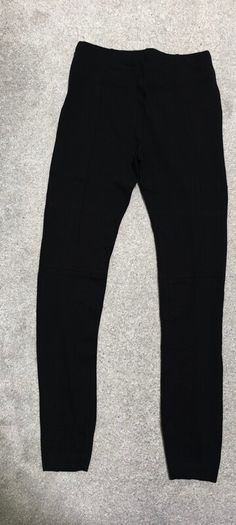 Mango Suit Black Seamed Leggings / Trousers - Size Medium (UK 10)
